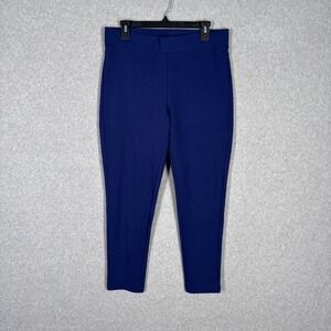 Slimming Options Ponte Knit Pants‎ XL Navy Ankle Skinny Elastic Waist Comfort